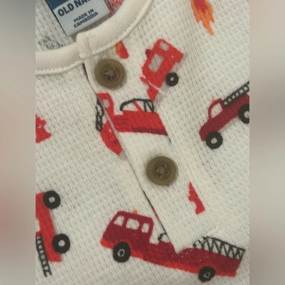 NWT Toddler Boy Sleeveless Thermal-Knit Henley One-Piece